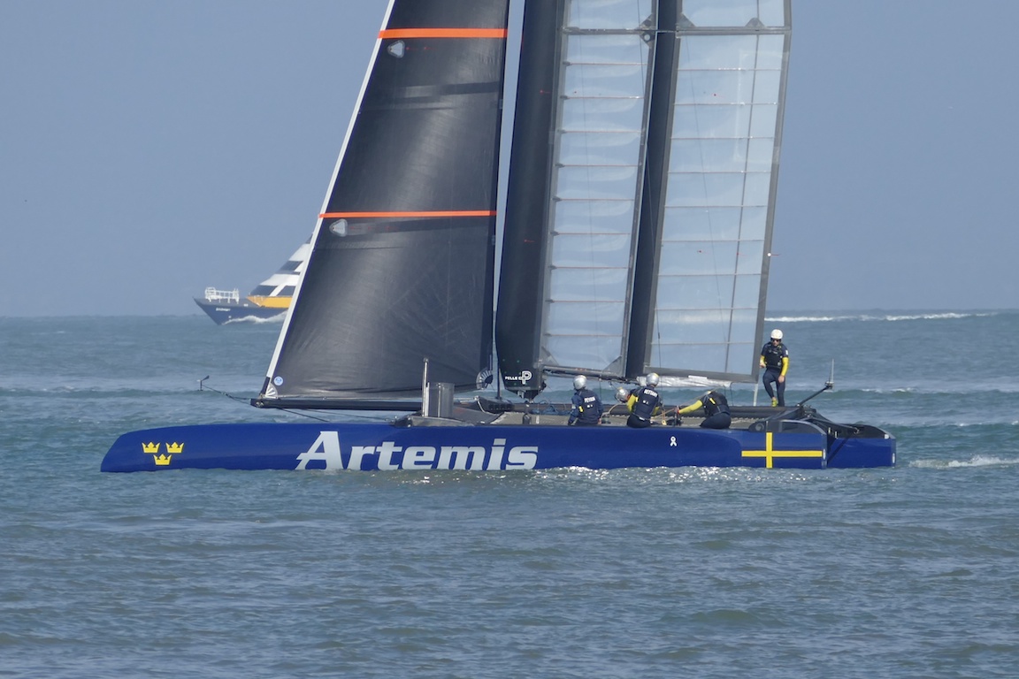 America's Cup Before: Artemis AC45x "Turbo" sailing in February. Image: John Navas