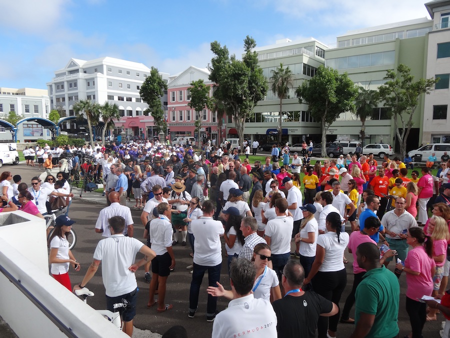 America's Cup BDA prep rally, city hall