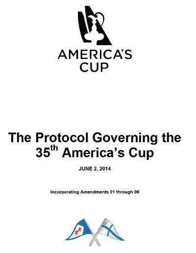 America's Cup The latest version of the Protocol removes the "constructed in country" requirement of the Deed of Gift. 