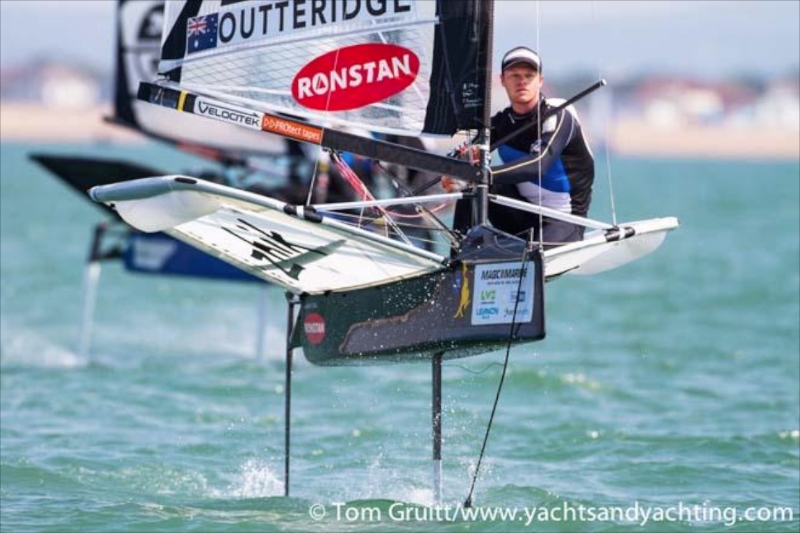 America's Cup Artemis Racing's Nathan Outteridge won his second world championship in the foiling Moth in July.